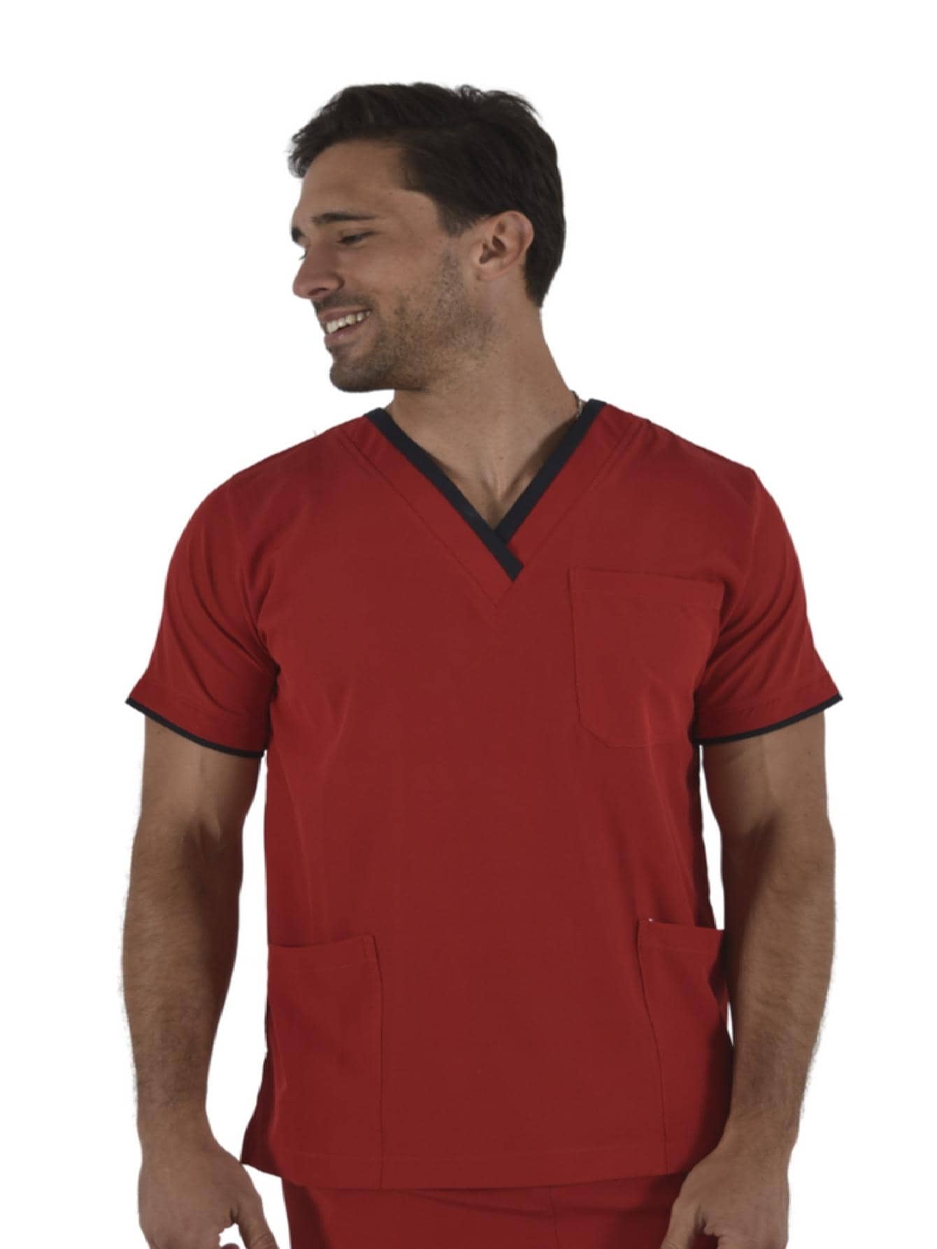 SOULMATE Filipina Surgical Man London White With Navy - Red - View 1