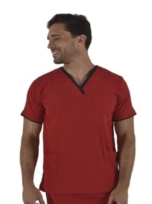 SOULMATE Filipina Surgical Man London White With Navy - Red - View 2