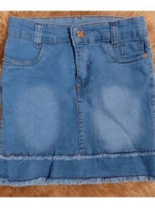 Tween Girls Denim Skirts - Màu xanh lam - Xem 5