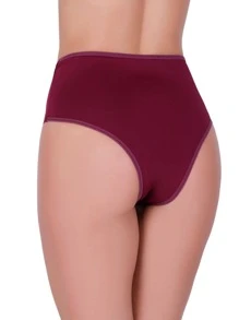 Women Thongs - 酒紅色 - 查看 2