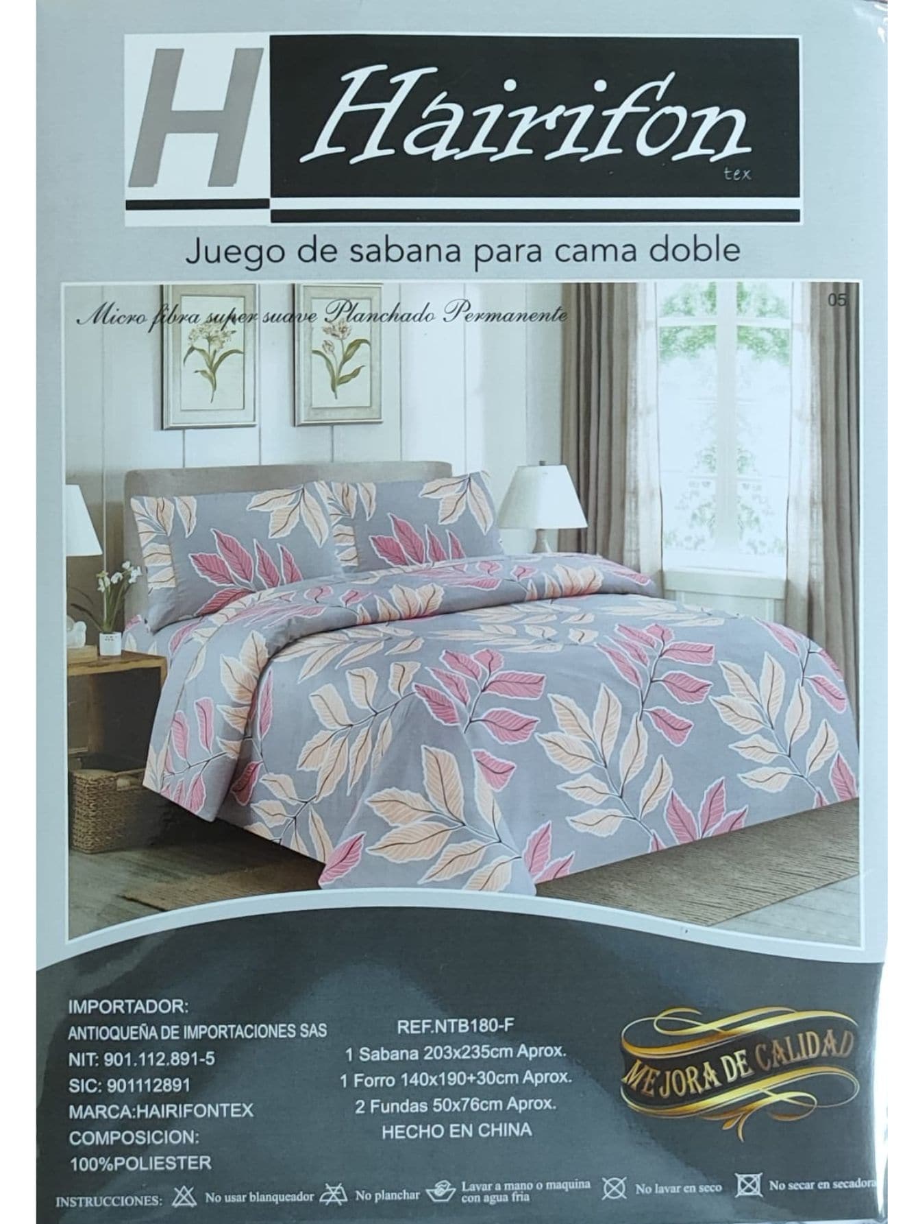 SET OF SHEETS FOR DOUBLE, QUEEN SIZE AND KING SIZE BED - Grey - View 1