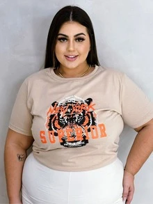 Plus Size Blouses - 米色 - 查看 2