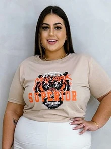 Plus Size Blouses - 米色 - 查看 6