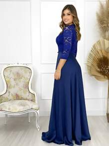 Women Party Dresses - 藏蓝色 - 查看 2