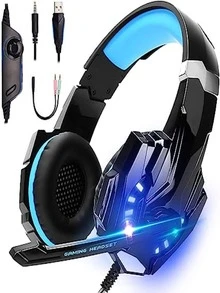 AUDIFONOS PARA GAMER, CON MICROFONO, COLOR AL AZAR - Multicolor - Ver 2