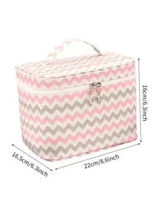 1 件便携式大容量化妆品收纳包和洗漱包，适合旅行、化妆包、化妆袋、护肤包、洗漱包、收纳袋、旅行必需品、邮轮必需品、宿舍必需品、婚礼伴娘礼物、妈妈礼物、生日礼物、家居装饰、浴室客厅床浴室收纳包、珠宝收纳包、唇油收纳包、指甲油收纳包、化妆旅行洗漱用品收纳包必需品礼品收纳拉链配件美甲包、化妆包、化妆袋、化妆包 - 棕色 - 查看 4