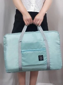 Bolsa de viaje plegable ligera de gran capacidad para deportes, viajes, gimnasio, escuela y mas. - Azul - Ver 2