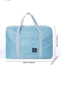 Bolsa de viaje plegable ligera de gran capacidad para deportes, viajes, gimnasio, escuela y mas. - Azul - Ver 3
