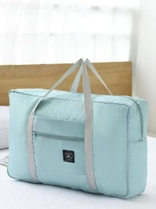 Bolsa de viaje plegable ligera de gran capacidad para deportes, viajes, gimnasio, escuela y mas. - Azul - Ver 4