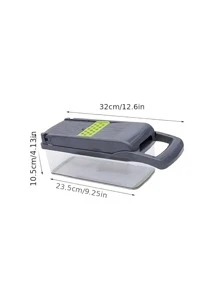 15pcs Vegetable Chopper Kit, Multi-Functional Fruit Slicer, Manual Food Chopper, Vegetables Slicer, Slicer With Container And Hand Guard, Onion Chopper, Potato Slicer,Peeler, Kitchen Gadget - one-size - View 10