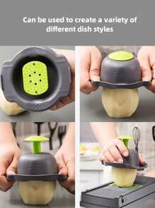 15pcs Vegetable Chopper Kit, Multi-Functional Fruit Slicer, Manual Food Chopper, Vegetables Slicer, Slicer With Container And Hand Guard, Onion Chopper, Potato Slicer,Peeler, Kitchen Gadget - one-size - View 7