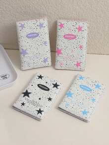 Purple Star Patterned Fashion Passport Holder - Purple - View 3