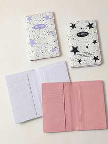 Purple Star Patterned Fashion Passport Holder - Purple - View 5