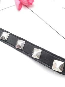 女士露指手套 - 黑色 - 查看 3