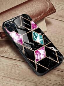 A Phone Case Slim Shockproof Scratch-Resistant,Tempered Glass Hardess Case Soft TPU Frame Exquisite Pattern Protective Phone Case Compatible With IPhone/Huawei/Samsung/Xiaomi/OPPO/OnePlus - Multicolor - View 5