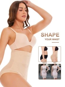 Áo định hình eo cao dành cho nữ, áo liền thân ôm sát eo siêu chặt. - Màu be - Xem 7