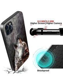 一款手機殼，薄型防震耐刮擦，鋼化玻璃堅硬外殼軟TPU邊框，優美圖案保護套適用於iPhone/華為/三星/小米/OPPO/一加 - 彩色 - 查看 3