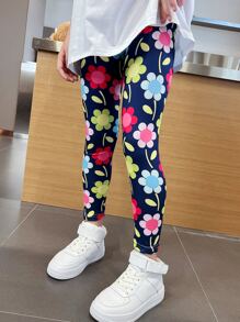 Mallas cortas de seda de leche con estampado colorido para niñas - Multicolor - Ver 4
