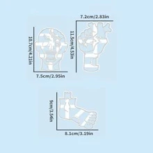 Conjunto De 3 Cortadores De Galletas Con Forma De Zombie De Halloween - Blanco - Ver 3