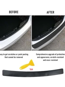 1 pieza Adhesivo para coche negro anticolisión tira - Negro - Ver 3