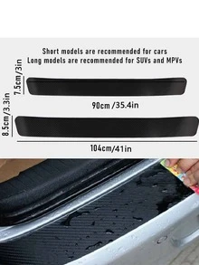 1 pieza Adhesivo para coche negro anticolisión tira - Negro - Ver 6