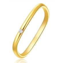Square Closed Ring - Gold - View 1