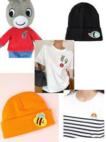 20 件随机卡通图案布贴，可爱卡通风格熨烫和缝制布贴，适用于衣服、包包、鞋子和帽子 - 彩色 - 查看 7