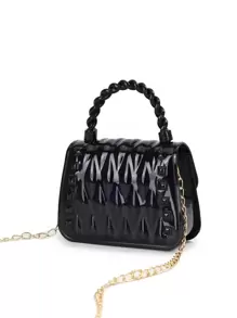 Fashionable Pvc Silicone Kids' Crossbody Bag - Black - View 6