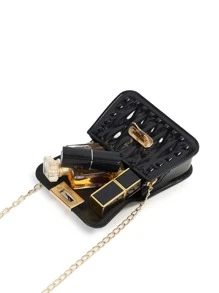 Fashionable Pvc Silicone Kids' Crossbody Bag - Black - View 8