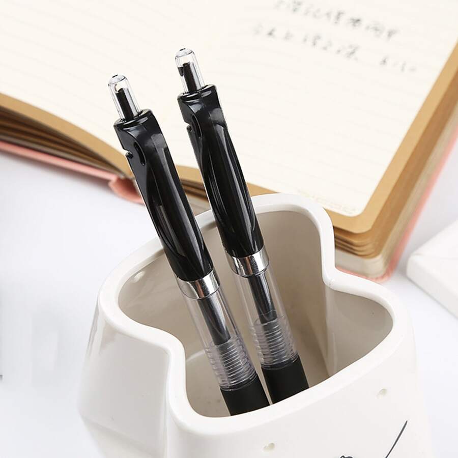 壓力中性筆,黑色紅色藍色0.5mm子彈頭,辦公室簽字筆3入組