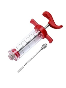 1pc Kitchen Turkey Injector, Plastic Marinade Needle For Grilling & Roasting, Flavor Injector Cooking Tools