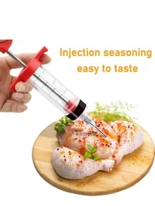 1pc Kitchen Turkey Injector, Plastic Marinade Needle For Grilling & Roasting, Flavor Injector Cooking Tools