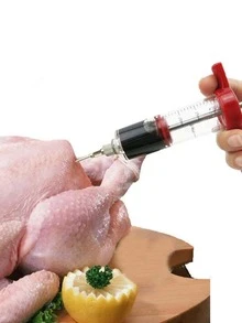 1pc Kitchen Turkey Injector, Plastic Marinade Needle For Grilling & Roasting, Flavor Injector Cooking Tools