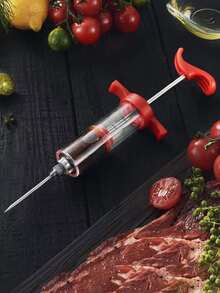 1pc Kitchen Turkey Injector, Plastic Marinade Needle For Grilling & Roasting, Flavor Injector Cooking Tools