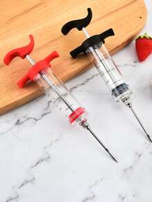 1pc Kitchen Turkey Injector, Plastic Marinade Needle For Grilling & Roasting, Flavor Injector Cooking Tools