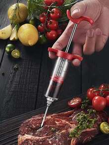 1pc Kitchen Turkey Injector, Plastic Marinade Needle For Grilling & Roasting, Flavor Injector Cooking Tools