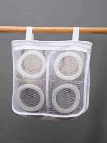 1pc Anti-deformation Shoe Washing Bag, Laundry Machine Mesh Laundry Bag For Washing Shoes, Clothes, Socks, Underwear - White - View 3