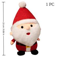 2 件，可爱圣诞老人毛绒动物圣诞麋鹿雪人娃娃节日装饰圣诞情侣娃娃情侣装饰礼物送给女朋友或男朋友结婚纪念日 - 紅色 - 查看 2