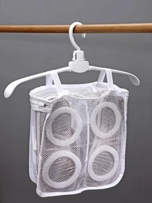 1pc Anti-deformation Shoe Washing Bag, Laundry Machine Mesh Laundry Bag For Washing Shoes, Clothes, Socks, Underwear - White - View 4