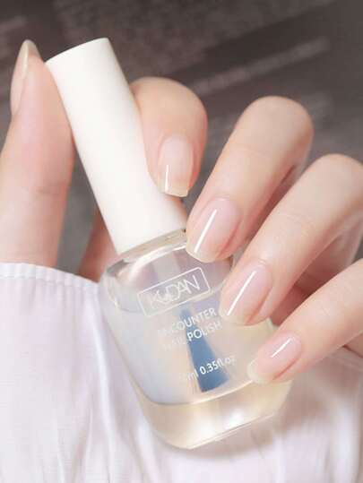 40色速干持久无味指甲油，可撕拉水性指甲油，适合女性和女孩，情人节、万圣节、圣诞节的完美礼物 - 透明指甲