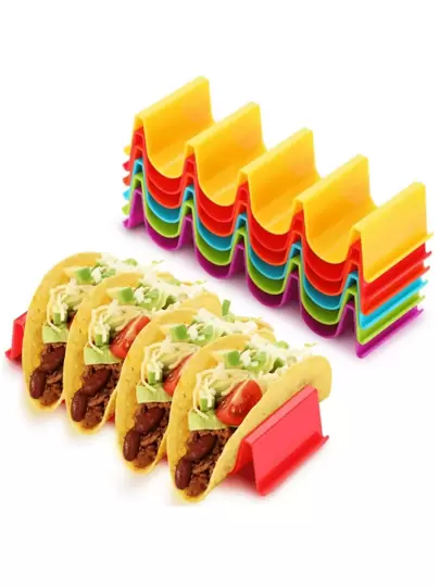 1/3/6pcs Cake St, Colorful Cake Stand Plate, Wave-Shaped Cake Tray, Cake Display Stand Holder, Perfect For Party, Hold 4 Takoyaki Per Plate, Dishwasher Friendly,Kitchen,Christmas Gift