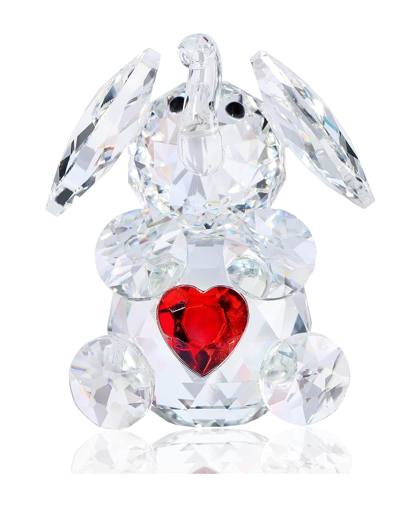 1pc Artificial Crystal Decoration Craft, Modern Elephant Design Decorative Object For Home Decoration - Clear - View 1