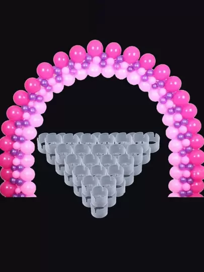 20/ 50/ 100 قطعة مشبك دائري تزييني لتعليق البالونات، مشبك ملائم لعمل قوس البالونات