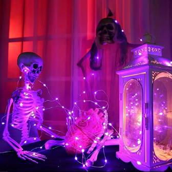 1pc Fairy Lights, LED String Lights, Battery Powered (Batteries Not Included), 10/20/30/50/100 LED, 1m/2m/3m/5m/10m, Suitable For Bedroom, Garden, Party, Wedding, Room Decoration, Wedding Decoration, Christmas Decoration, Fairy Tale Lights, Yard Tree, Christmas, Wedding Party Decor Copper Wire LightsHalloween Decor Christmas Decoration Thanksgiving Wedding Home Decor Home Decor Fall Decor Autumn Decor Birthday Decorations For Gifts Party Supplies Indoor Outdoor Garden Holiday Festival Decor Wall Decor Halloween Ornaments