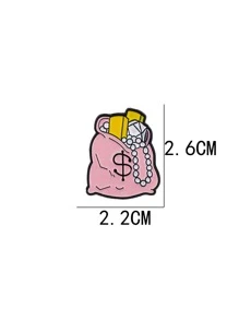 1個可愛的創意滴油設計的美元標誌getrich胸針 - 彩色 - 查看 3