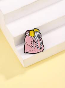 1個可愛的創意滴油設計的美元標誌getrich胸針 - 彩色 - 查看 2