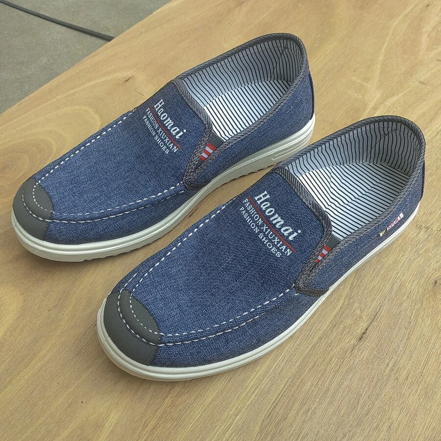 Nam Giày lười Giải trí Giày đế bệt - Màu xanh lam - Xem 1