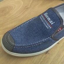 Nam Giày lười Giải trí Giày đế bệt - Màu xanh lam - Xem 2