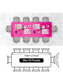 1 pieza Mantel de plástico con efecto iris de color rosa intenso, mantel desechable rectangular iridiscente y brillante, mantel de lámina holográfica, decoraciones de fiesta iridiscentes para cumpleaños, bodas y San Valentín, regreso a clases