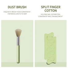 專業指甲片文件和,表皮推,指甲剪適用於死皮,塊狀打磨海綿,美甲套裝 - 綠色 - 查看 8